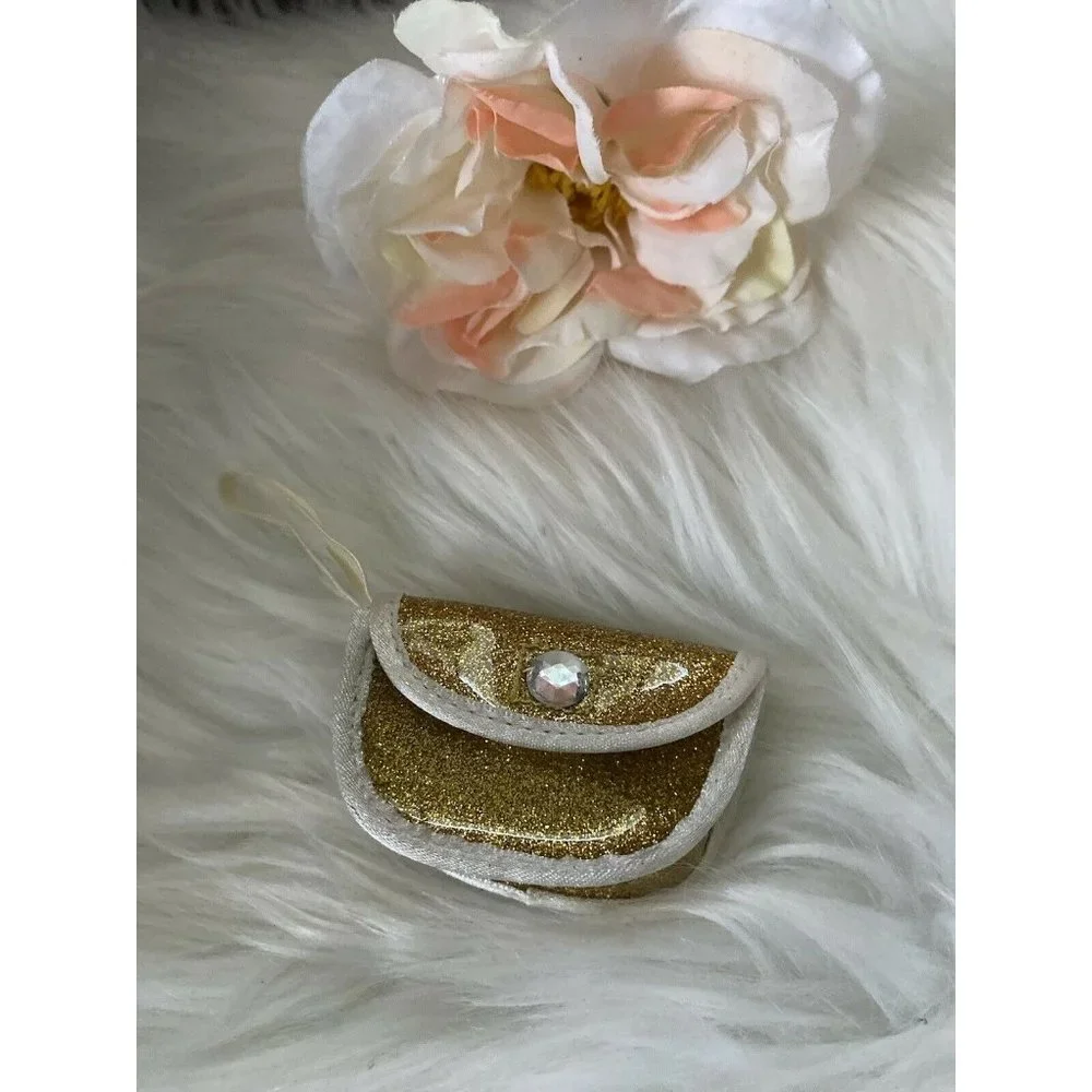 American Girl Doll Retired Accessory Gold Hand Purse Clutch Battat‎ Doll 18